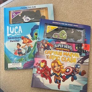 magnetic fun books; Disney Luca and marvel